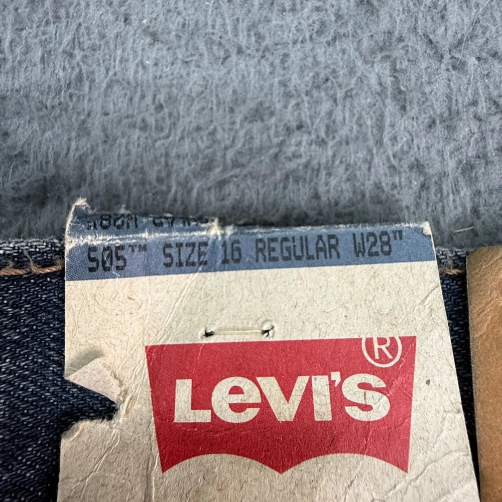 Levi's 505 Regular Short Women 16 Blue Denim‎ Below The Knee Jorts W28